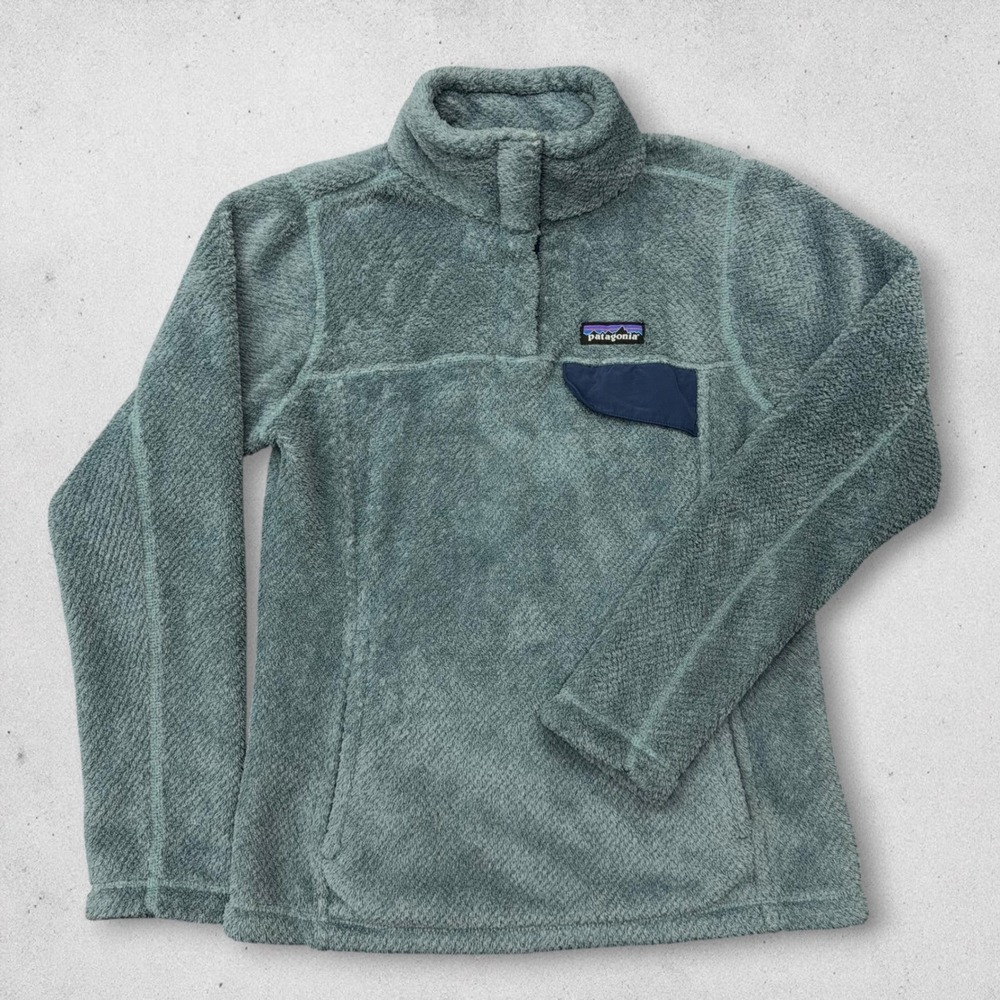 Patagonia Re-Tool Snap-T Pullover Womens XS Blue Gray Polartec Fleece 25443 FA18